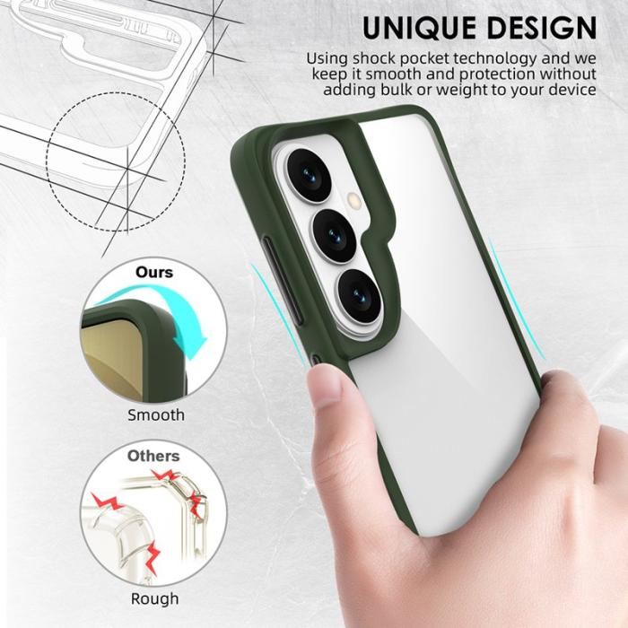 OEM - Mobilskal för Samsung Galaxy S26 Plus Hybrid PC + TPU Stöttålig - Grön