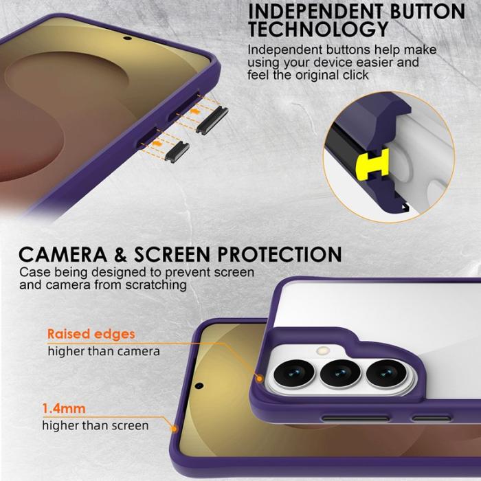 OEM - Mobilskal för Samsung Galaxy S26 Plus Hybrid PC + TPU Stöttålig - Lila