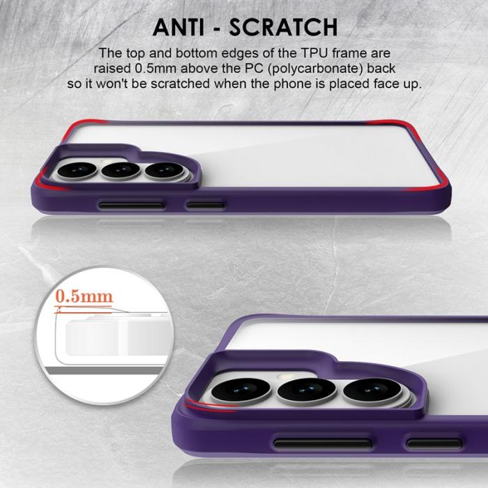 OEM - Mobilskal för Samsung Galaxy S26 Plus Hybrid PC + TPU Stöttålig - Lila