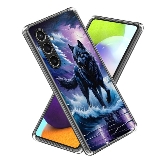 OEM - Mobilskal för Samsung Galaxy S26 Plus IMD-mönster Stöttålig TPU - Wolf Totem