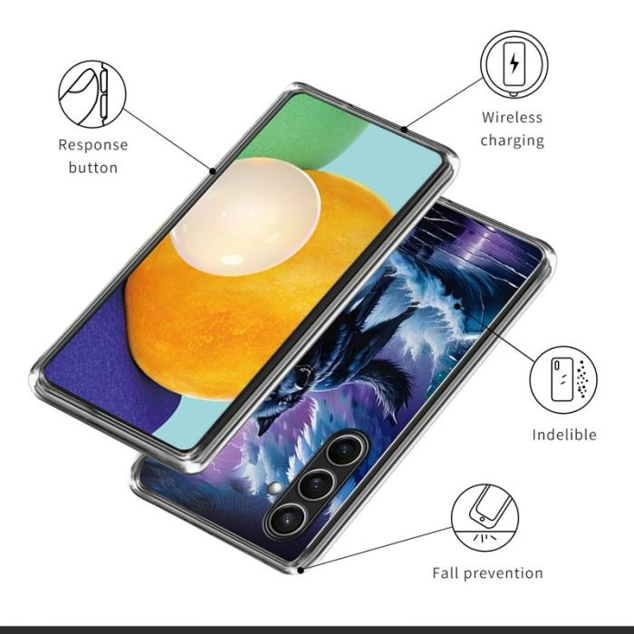 OEM - Mobilskal för Samsung Galaxy S26 Plus IMD-mönster Stöttålig TPU - Wolf Totem