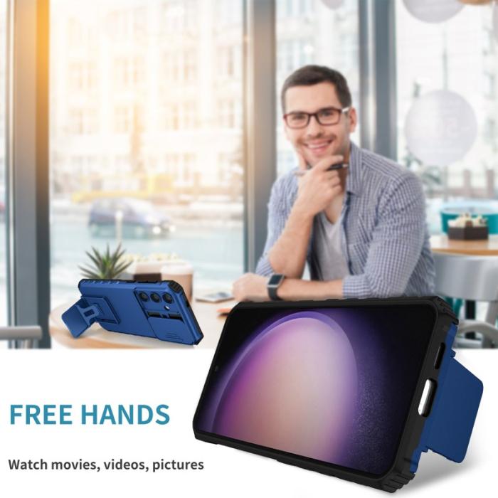 OEM - Mobilskal för Samsung Galaxy S26 Plus Kamera Skydd PC + TPU - Blå