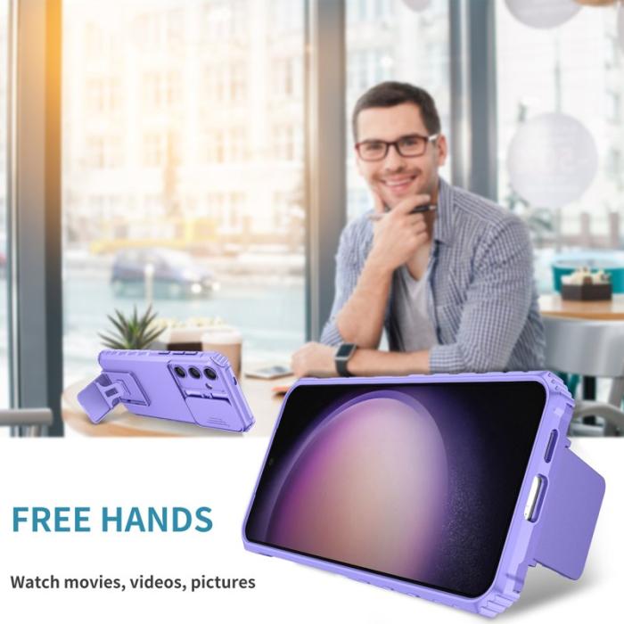 OEM - Mobilskal för Samsung Galaxy S26 Plus Kamera Skydd PC + TPU - Lila