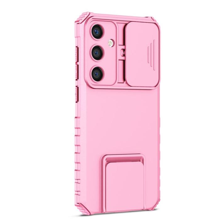 OEM - Mobilskal för Samsung Galaxy S26 Plus Kamera Skydd PC + TPU - Rosa