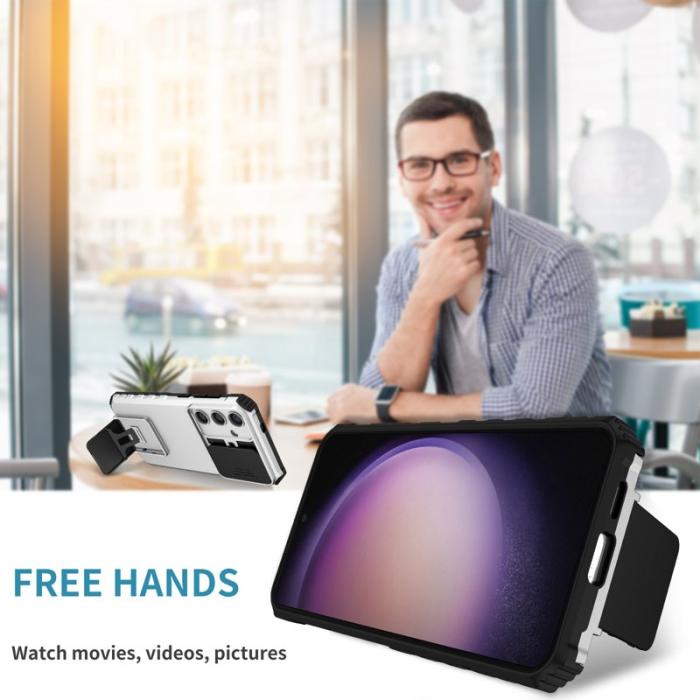 OEM - Mobilskal för Samsung Galaxy S26 Plus Kamera Skydd PC + TPU - Silver