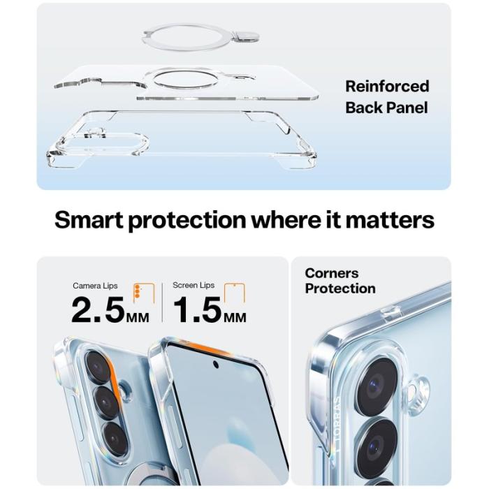 Torras - Torras Mobilskal för Samsung Galaxy S26 Plus Kickstand Magnetiskt PC - Svart