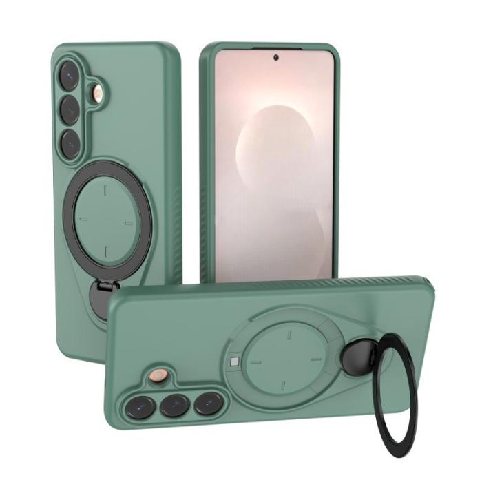 WANLONFENG - WANLONFENG Mobilskal för Samsung Galaxy S26 Plus Kickstand PC + TPU - Armgrön