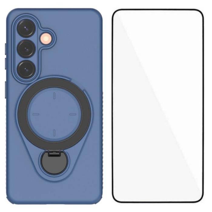 WANLONFENG - WANLONFENG Mobilskal för Samsung Galaxy S26 Plus Kickstand PC + TPU - Safir