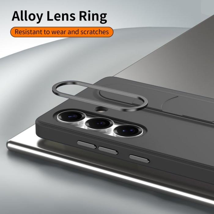 WANLONFENG - WANLONFENG Mobilskal för Samsung Galaxy S26 Plus Kickstand PC + TPU - Svart