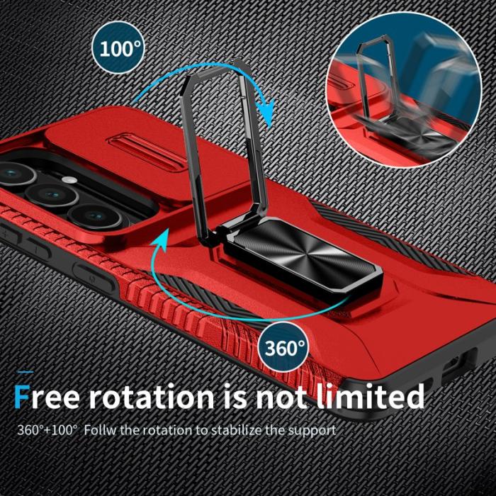 OEM - Mobilskal för Samsung Galaxy S26 Plus Kickstand TPU + PC - Röd