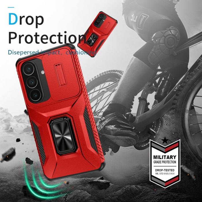 OEM - Mobilskal för Samsung Galaxy S26 Plus Kickstand TPU + PC - Röd