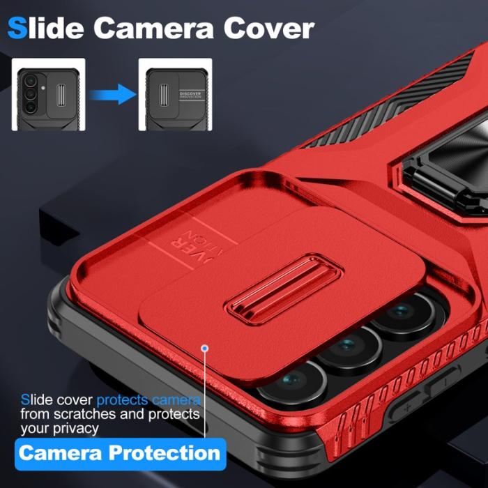 OEM - Mobilskal för Samsung Galaxy S26 Plus Kickstand TPU + PC - Röd