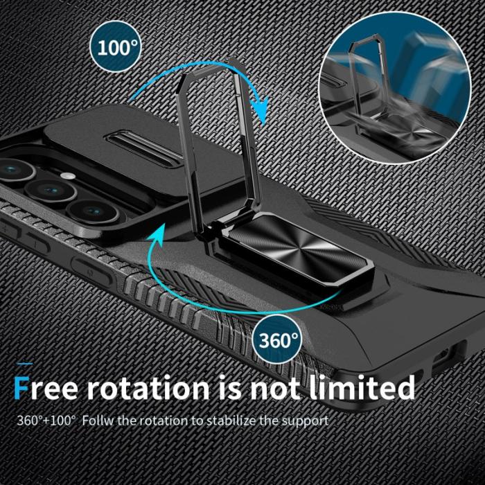 OEM - Mobilskal för Samsung Galaxy S26 Plus Kickstand TPU + PC - Svart