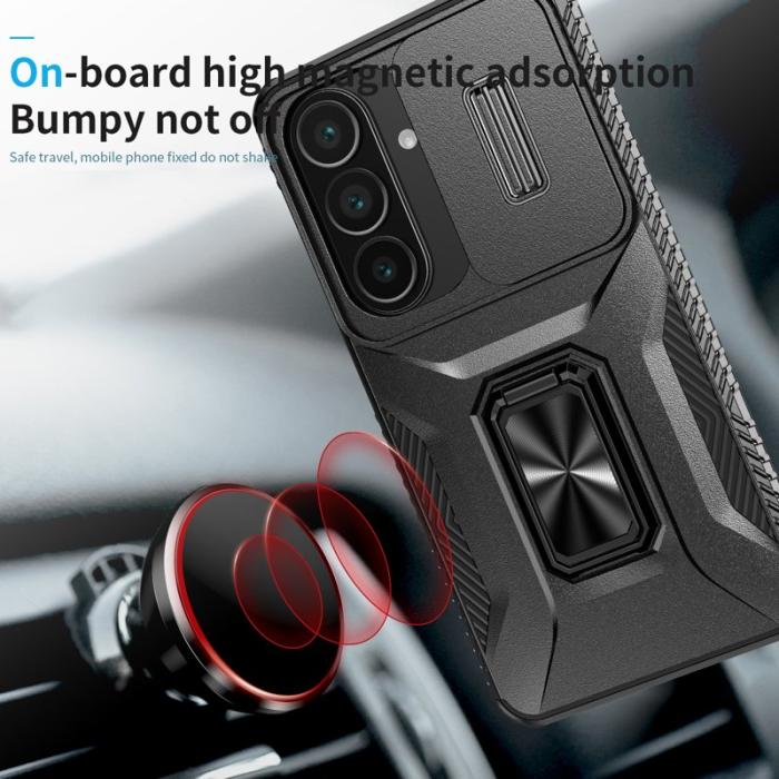 OEM - Mobilskal för Samsung Galaxy S26 Plus Kickstand TPU + PC - Svart