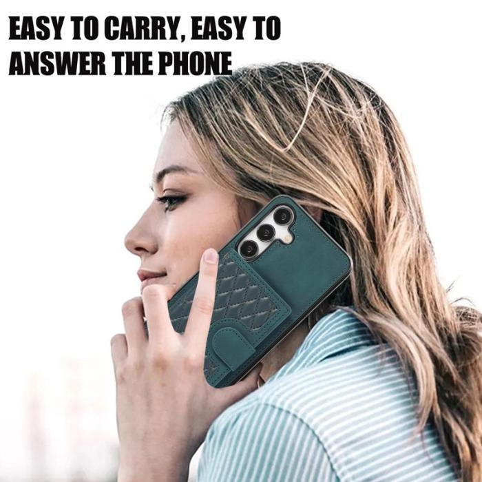 OEM - Mobilskal för Samsung Galaxy S26 Plus Kickstand TPU + PU - Grön