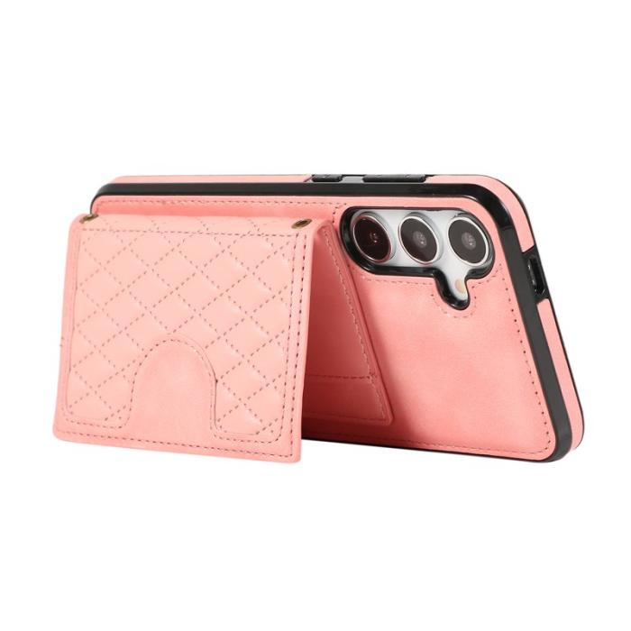 OEM - Mobilskal för Samsung Galaxy S26 Plus Kickstand TPU + PU - Roséguld