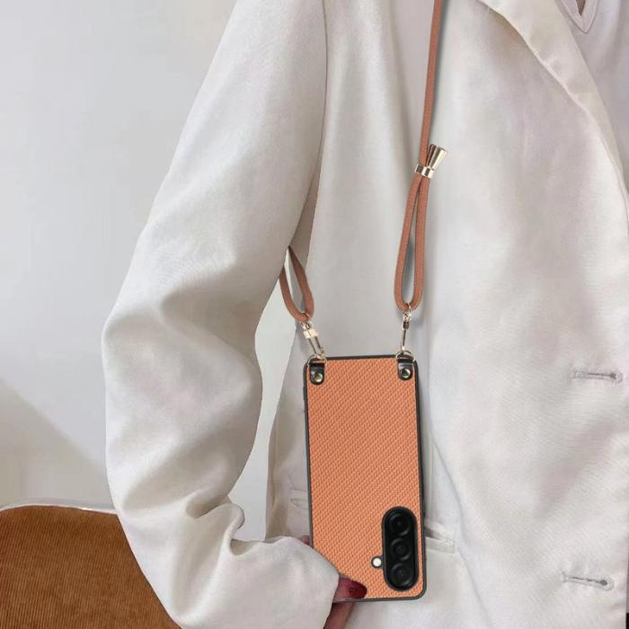 OEM - Mobilskal för Samsung Galaxy S26 Plus Kolfiber Hybrid - Brun