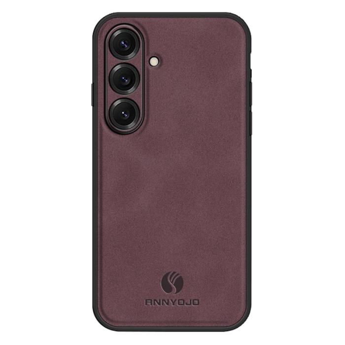 ANNYOJO - Annyojo Mobilskal för Samsung Galaxy S26 Plus Konstläder + PC + TPU - Vinröd