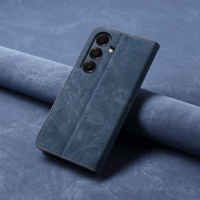 OEM - Mobilskal för Samsung Galaxy S26 Plus Konstläder Ställ - Blå