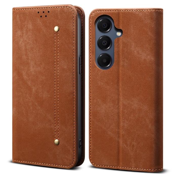 OEM - Mobilskal för Samsung Galaxy S26 Plus Konstläder Ställ - Kaffe