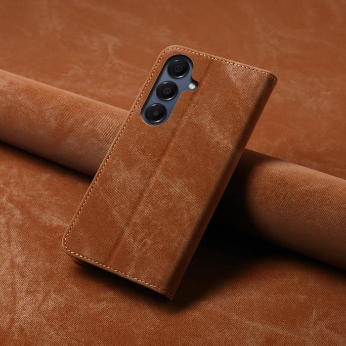 OEM - Mobilskal för Samsung Galaxy S26 Plus Konstläder Ställ - Kaffe