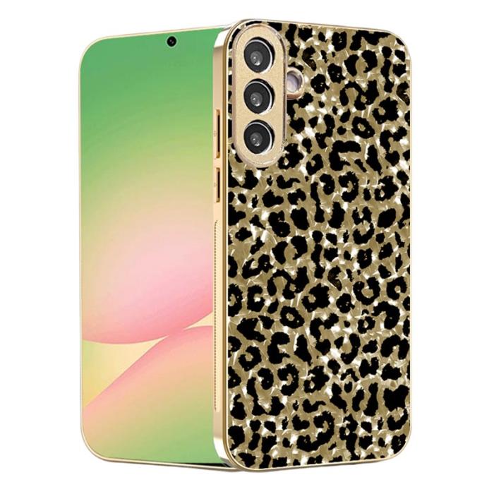 OEM - Mobilskal för Samsung Galaxy S26 Plus Leopardmönster PC + TPU - Guld