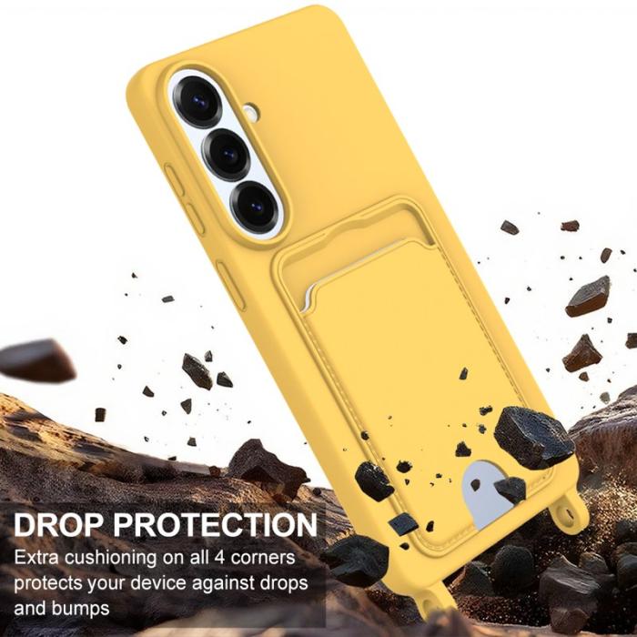 OEM - Mobilskal för Samsung Galaxy S26 Plus Liquid Silicone med kortfack - Gul