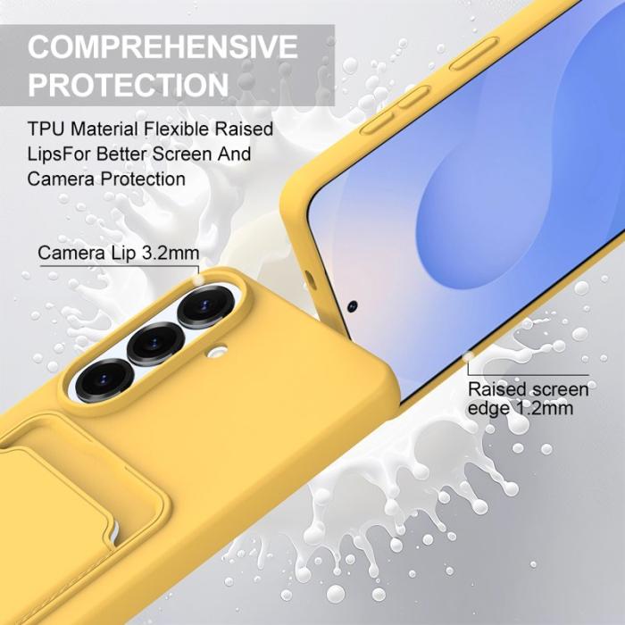 OEM - Mobilskal för Samsung Galaxy S26 Plus Liquid Silicone med kortfack - Gul