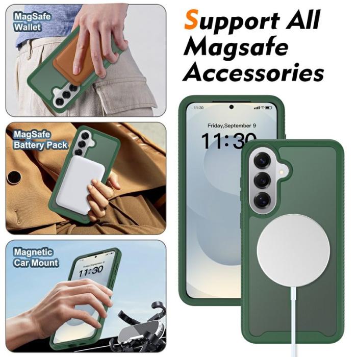 OEM - Mobilskal för Samsung Galaxy S26 Plus Magnetiskt 2 i 1 PC + TPU - Grön