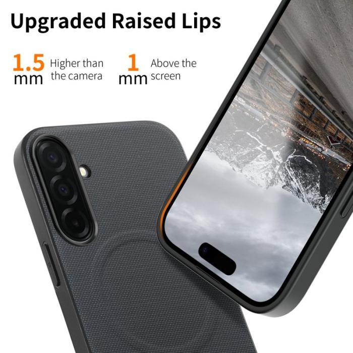 OEM - Mobilskal för Samsung Galaxy S26 Plus Magnetiskt Konstläder + PC + TPU - Grå