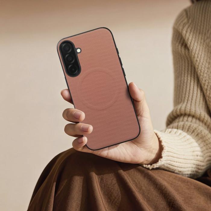 OEM - Mobilskal för Samsung Galaxy S26 Plus Magnetiskt Konstläder + PC + TPU - Rosa