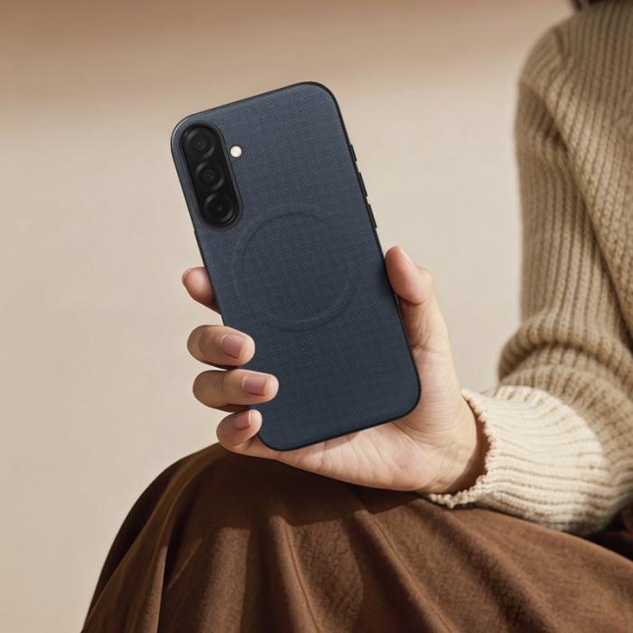 OEM - Mobilskal för Samsung Galaxy S26 Plus Magnetiskt Konstläder + TPU - Mörkblå