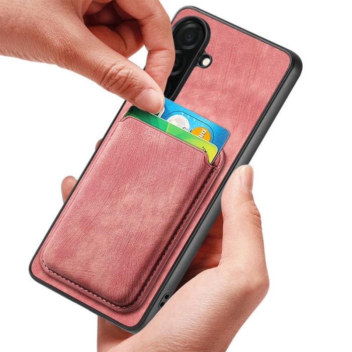 OEM - Mobilskal för Samsung Galaxy S26 Plus Magnetiskt Konstläder + TPU - Rosa
