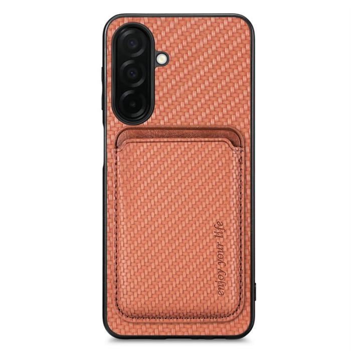 OEM - Mobilskal för Samsung Galaxy S26 Plus Magnetiskt Card Slot - Brun