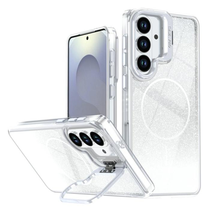 OEM - Mobilskal för Samsung Galaxy S26 Plus Magnetiskt Glitter Shockproof TPU - Vit