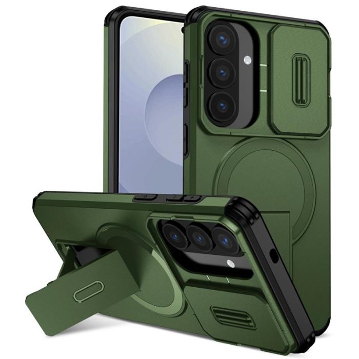 OEM - Mobilskal för Samsung Galaxy S26 Plus Magnetiskt Kickstand - Grön