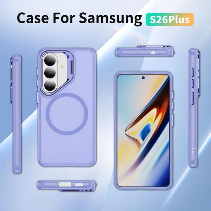 OEM - Mobilskal för Samsung Galaxy S26 Plus Magnetiskt Kickstand PC + TPU - Ljuslila