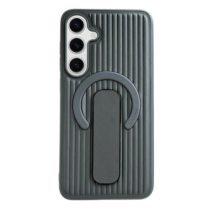 OEM - Mobilskal för Samsung Galaxy S26 Plus Magnetiskt Kickstand PU + PC - Grå