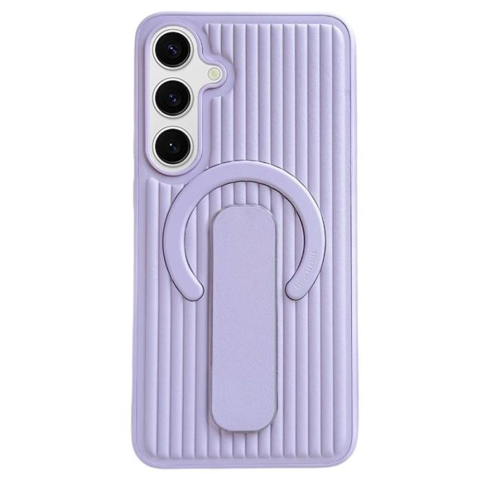 OEM - Mobilskal för Samsung Galaxy S26 Plus Magnetiskt Kickstand PU + PC - Lila