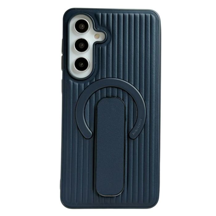 OEM - Mobilskal för Samsung Galaxy S26 Plus Magnetiskt Kickstand PU + PC - Mörkblå