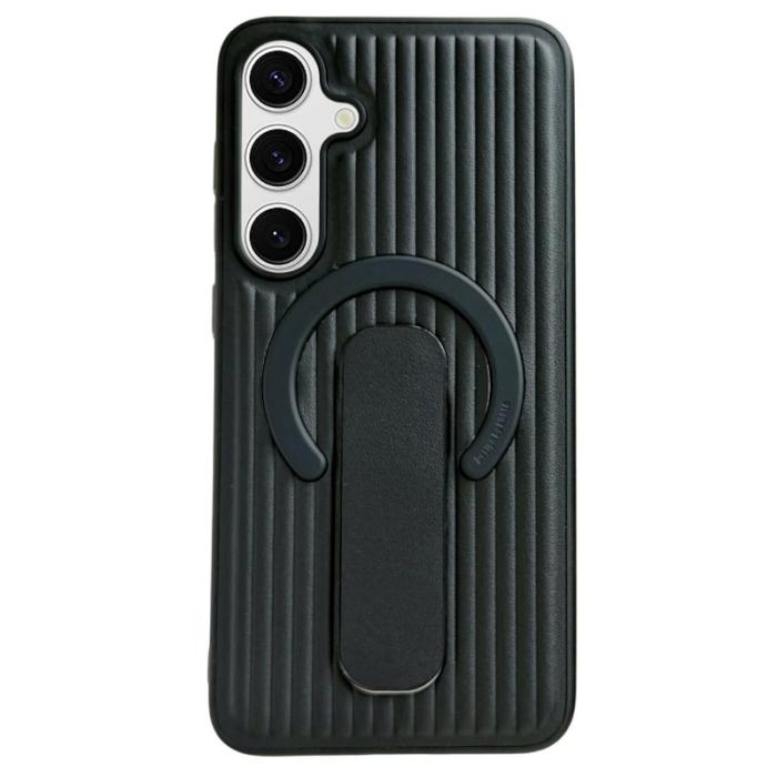 OEM - Mobilskal för Samsung Galaxy S26 Plus Magnetiskt Kickstand PU + PC - Svart