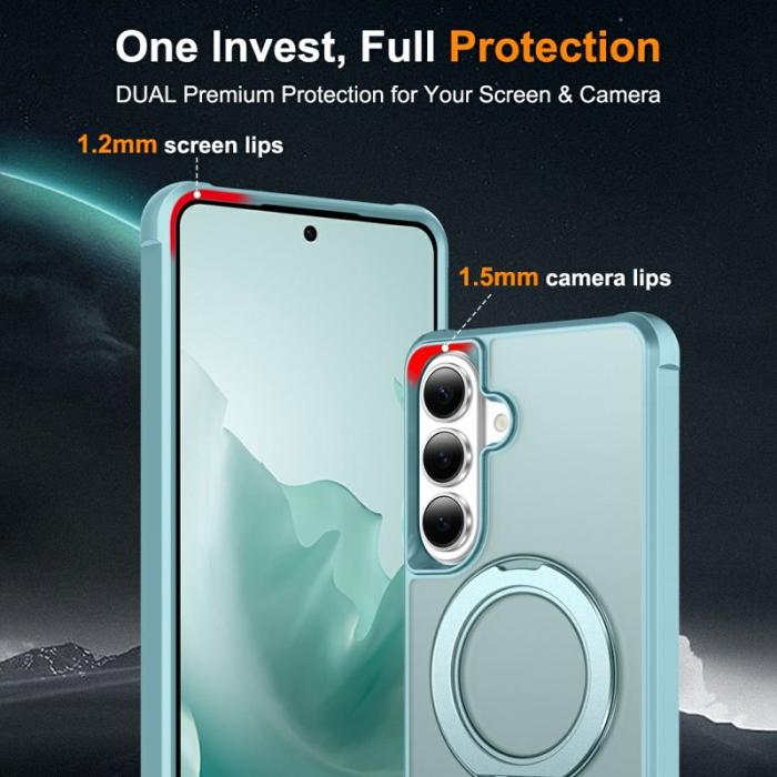 OEM - Mobilskal för Samsung Galaxy S26 Plus Magnetiskt Kickstand TPU + PC - Ljusblå