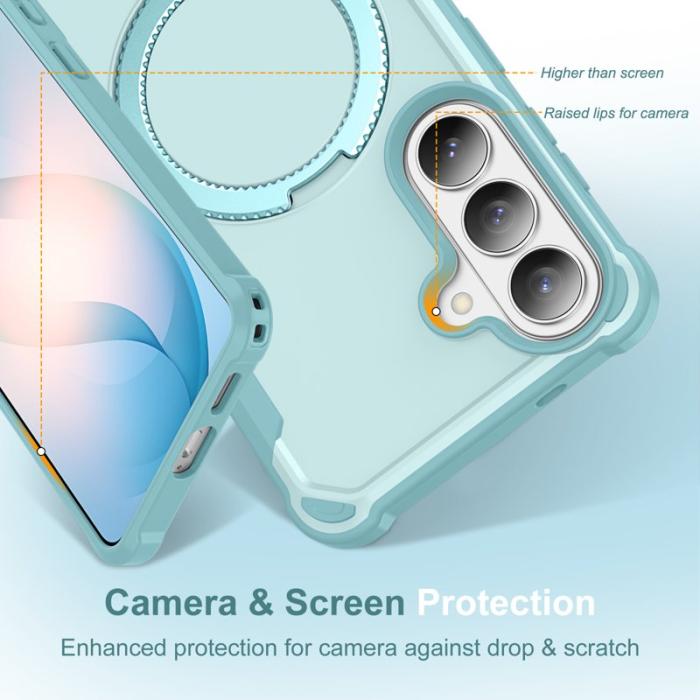 OEM - Mobilskal för Samsung Galaxy S26 Plus Magnetiskt Kickstand TPU + PC - Sjöblå