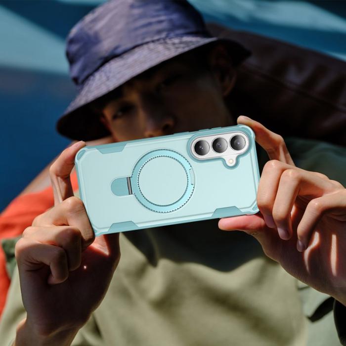 OEM - Mobilskal för Samsung Galaxy S26 Plus Magnetiskt Kickstand TPU + PC - Sjöblå