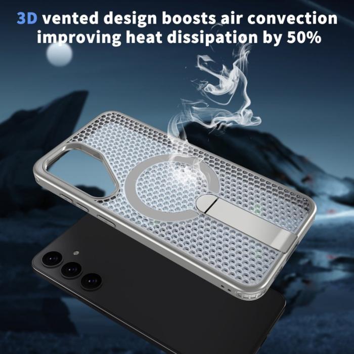 OEM - Mobilskal för Samsung Galaxy S26 Plus Magnetiskt Kickstand TPU PC - Titangrå