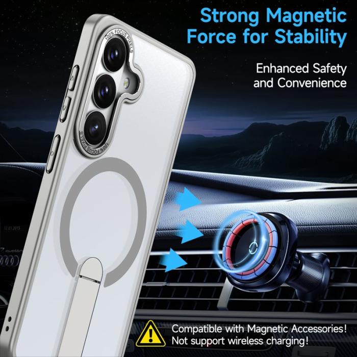 OEM - Mobilskal för Samsung Galaxy S26 Plus Magnetiskt Kickstand TPU - Titangrå