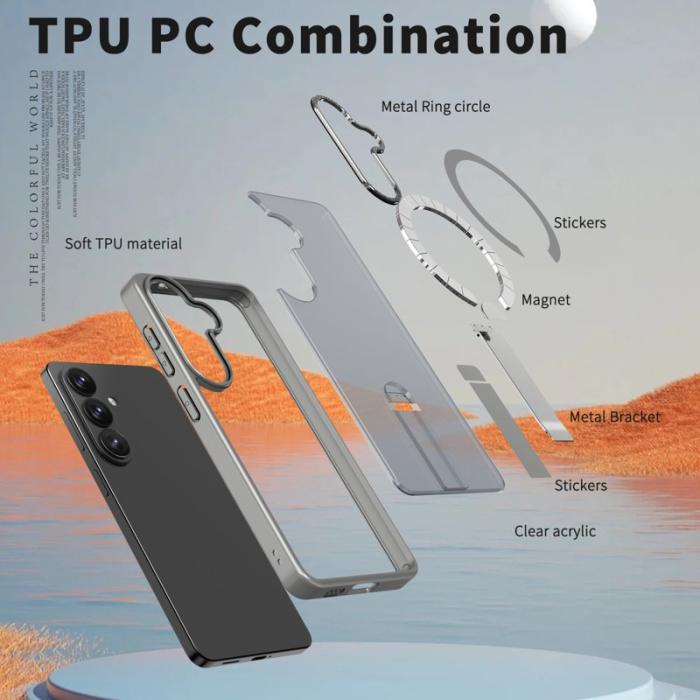 OEM - Mobilskal för Samsung Galaxy S26 Plus Magnetiskt Kickstand TPU - Titangrå
