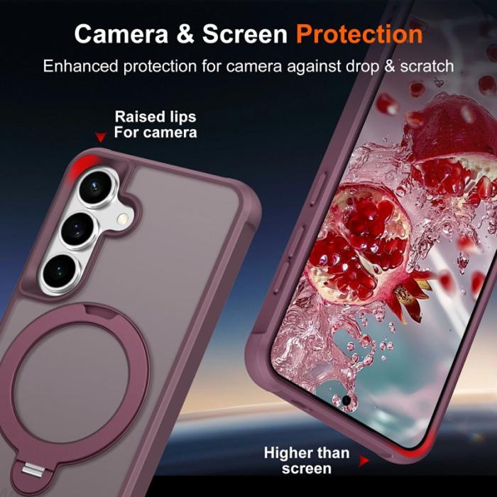 OEM - Mobilskal för Samsung Galaxy S26 Plus Magnetiskt Kickstand TPU - Vinröd