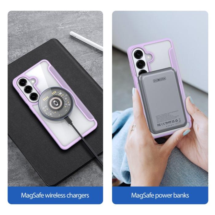 Dux Ducis - Dux Ducis Mobilskal för Samsung Galaxy S26 Plus Magnetiskt Konstläder - Lila