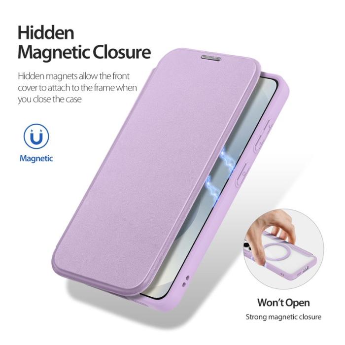 Dux Ducis - Dux Ducis Mobilskal för Samsung Galaxy S26 Plus Magnetiskt Konstläder - Lila